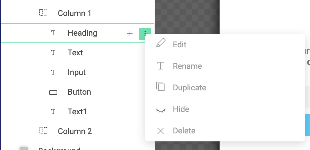 add edit delete button icon